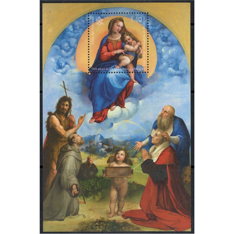 VATICANO 2012 Madonna di Foligno BF MNH**