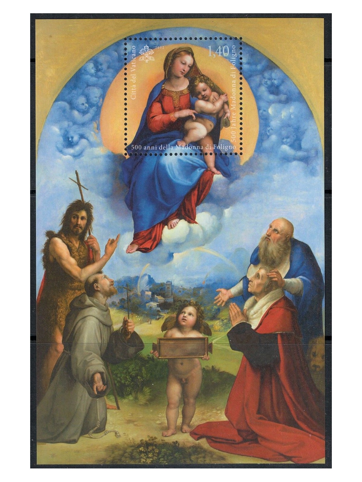 VATICANO 2012 Madonna di Foligno BF MNH**