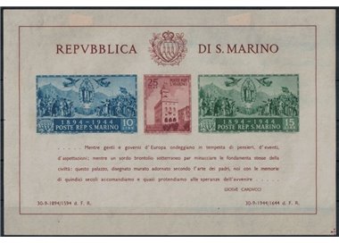 SAN MARINO 1945 Palazzo del governo (Hammermil) ND BF MH*