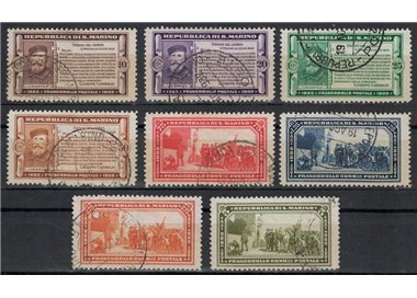 SAN MARINO 1932 Giuseppe Garibaldi 8v us ©