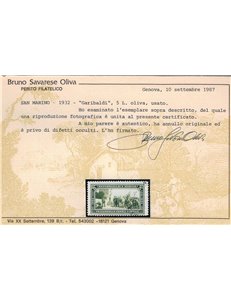SAN MARINO 1932 Giuseppe Garibaldi 8v us ©