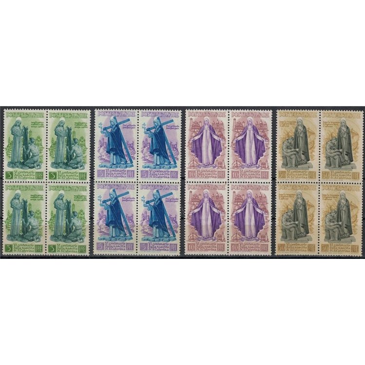 ITALY 1948 Santa Caterina (in block of four) 4v MNH**