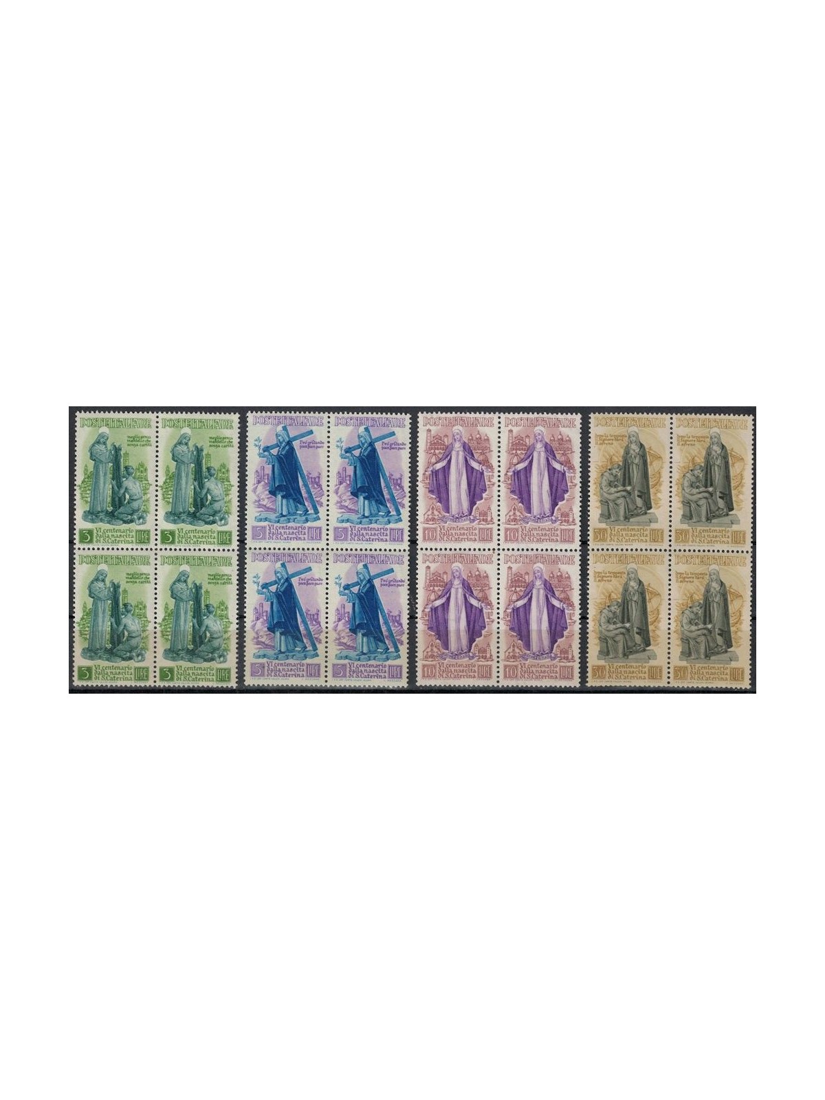 ITALY 1948 Santa Caterina (in block of four) 4v MNH**