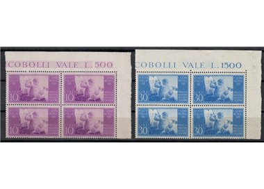 ITALIA 1948 Costituzione (in quartina) 2v MNH**