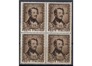 ITALY 1948 Gaetano Donizetti (in block of four) MNH**