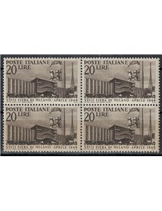 ITALY 1949 Milan Fair (in block of four) MNH**