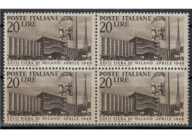 ITALY 1949 Milan Fair (in block of four) MNH**