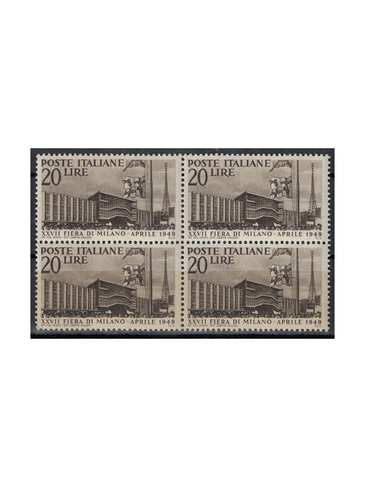 ITALIA 1949 Fiera di Milano (in quartina) MNH**
