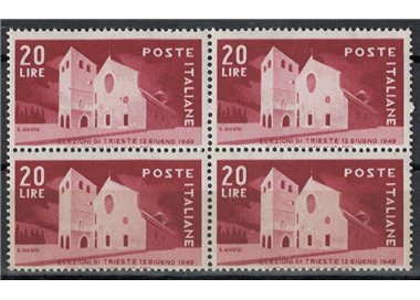 ITALIA 1949 Elezioni di Trieste (in quartina) MNH**