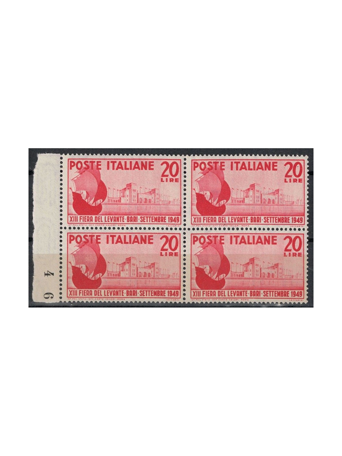 ITALIA 1949 Fiera del Levante (in quartina) MNH**