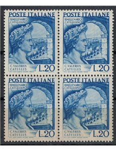 ITALIA 1949 Gaio Valerio Catullo (in quartina) MNH**