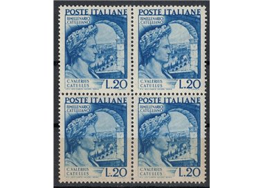 ITALIA 1949 Gaio Valerio Catullo (in quartina) MNH**