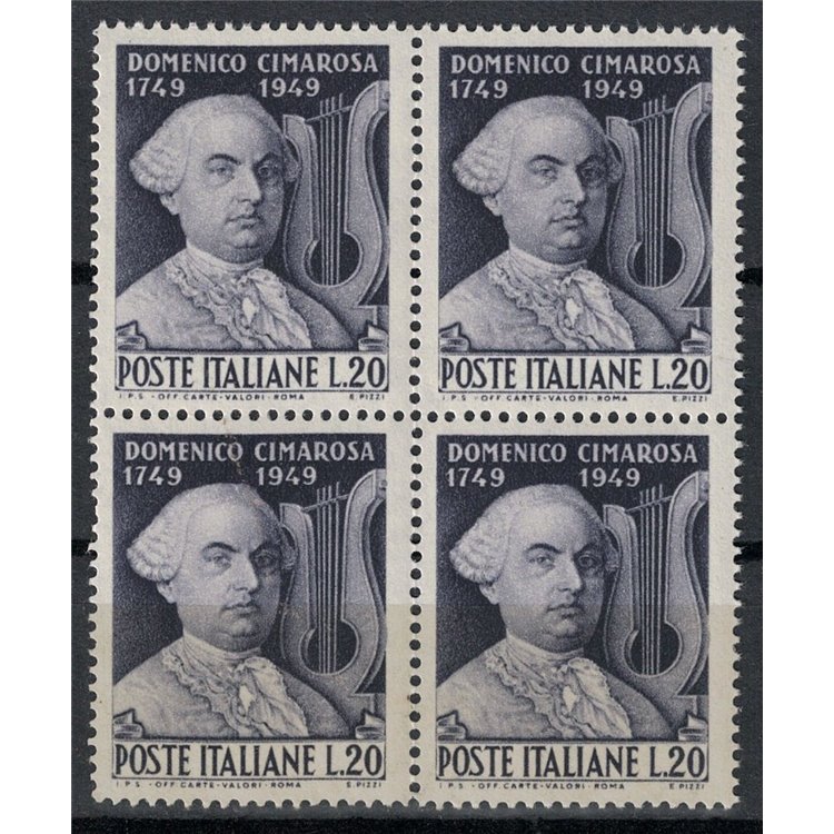 ITALIA 1949 Domenico Cimarosa (in quartina) MNH**