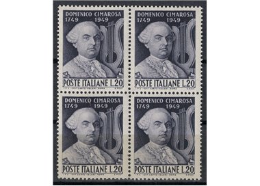 ITALY 1949 Domenico Cimarosa (in block of four) MNH**