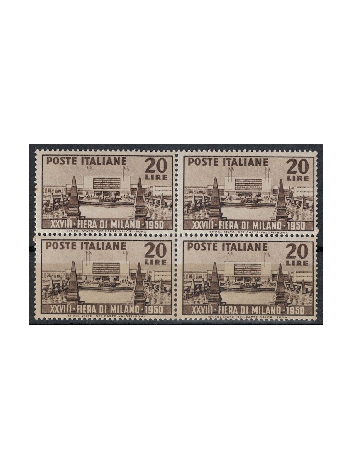ITALIA 1950 Fiera di Milano (in quartina) MNH**