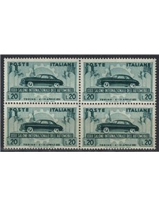 ITALIA 1951 Salone dell'automobile (in quartina) MNH**