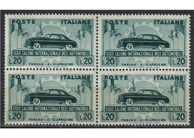 ITALIA 1951 Salone dell'automobile (in quartina) MNH**