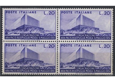 ITALIA 1951 Ara Pacis (in quartina) MNH**