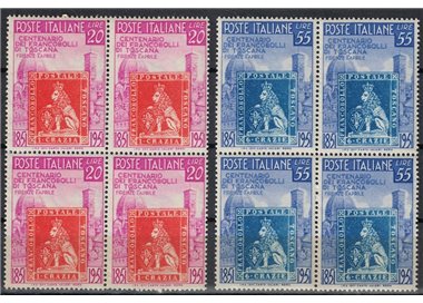 ITALY 1951 Grand Duchy of Tuscany (in block of four) 2v MNH**