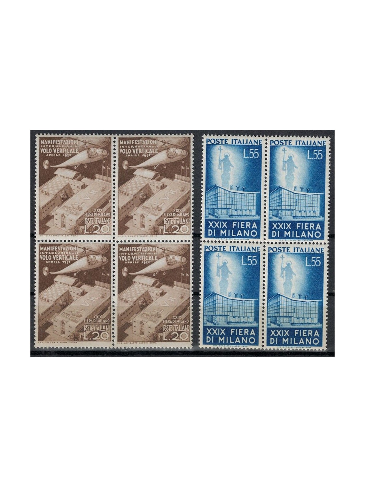 ITALY 1951 Milan Fair (in block of four) 2v MNH**