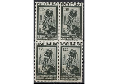 ITALIA 1951 Campionati ciclistici (in quartina) MNH**