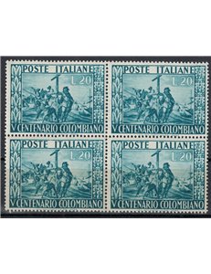 ITALIA 1951 Cristoforo Colombo (in quartina) MNH**