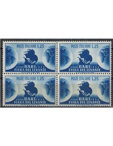 ITALIA 1951 Fiera del Levante (in quartina) MNH**