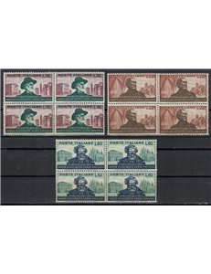 ITALIA 1951 Giuseppe Verdi (in quartina) 3v MNH**