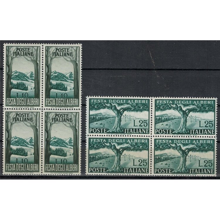 ITALY 1951 Festival of Trees (in block of four) 2v MNH**