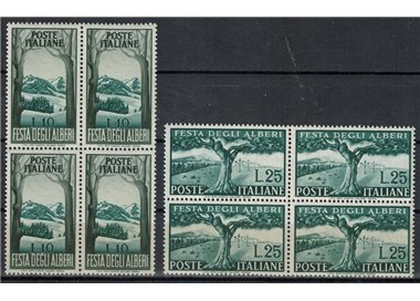 ITALIA 1951 Festa degli alberi (in quartina) 2v MNH**