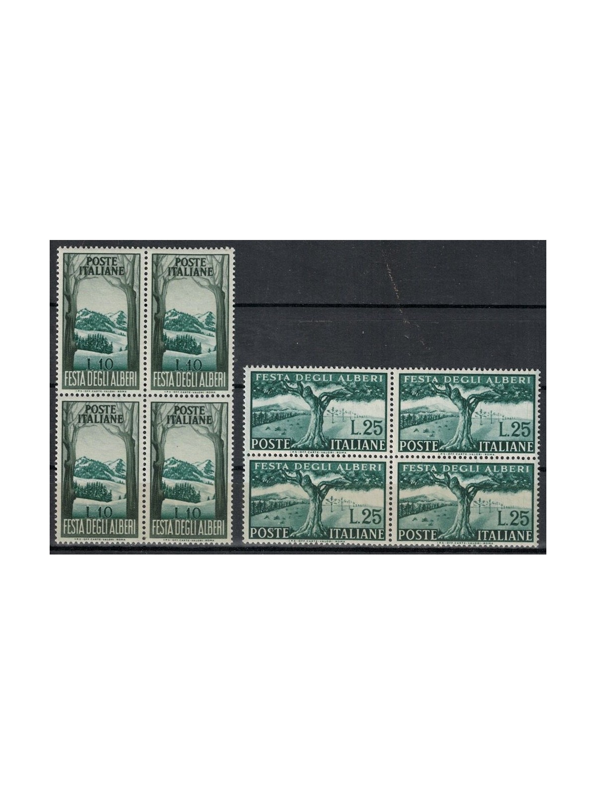 ITALIA 1951 Festa degli alberi (in quartina) 2v MNH**