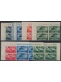 ITALIA 1946-48 Democratica (posta aerea) (in quartina) 7v MNH**