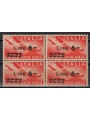 ITALIA 1947 Posta aerea (soprastampato) in quartina MNH**