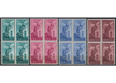 ITALIA 1948 Torre del Campidoglio (in quartina) 4v MNH**
