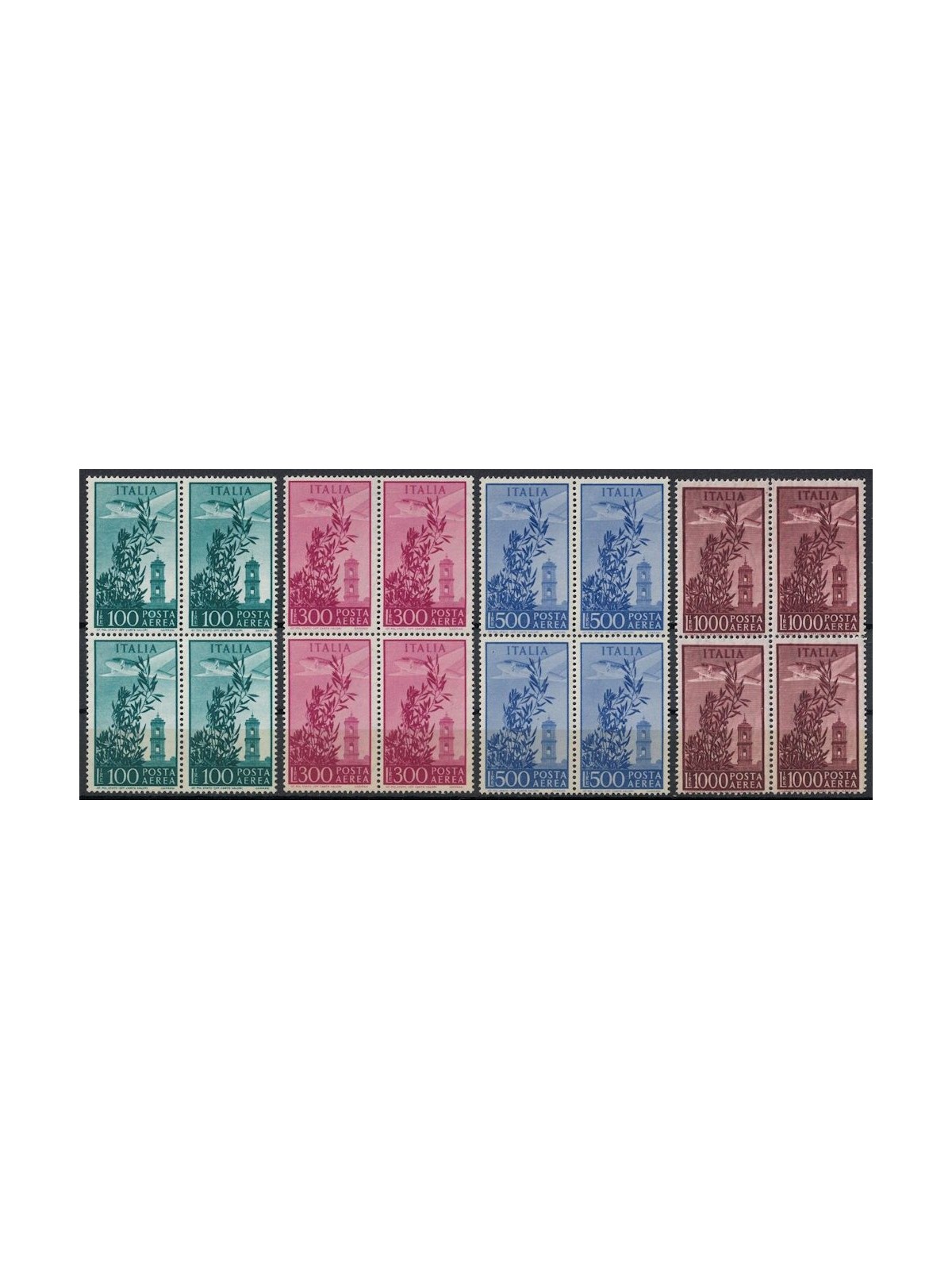 ITALY 1948 Capitoline Tower (in block of four) 4v MNH**