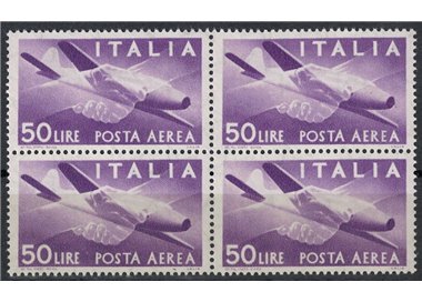 ITALIA 1957 Democratica (posta aerea) (in quartina) MNH**
