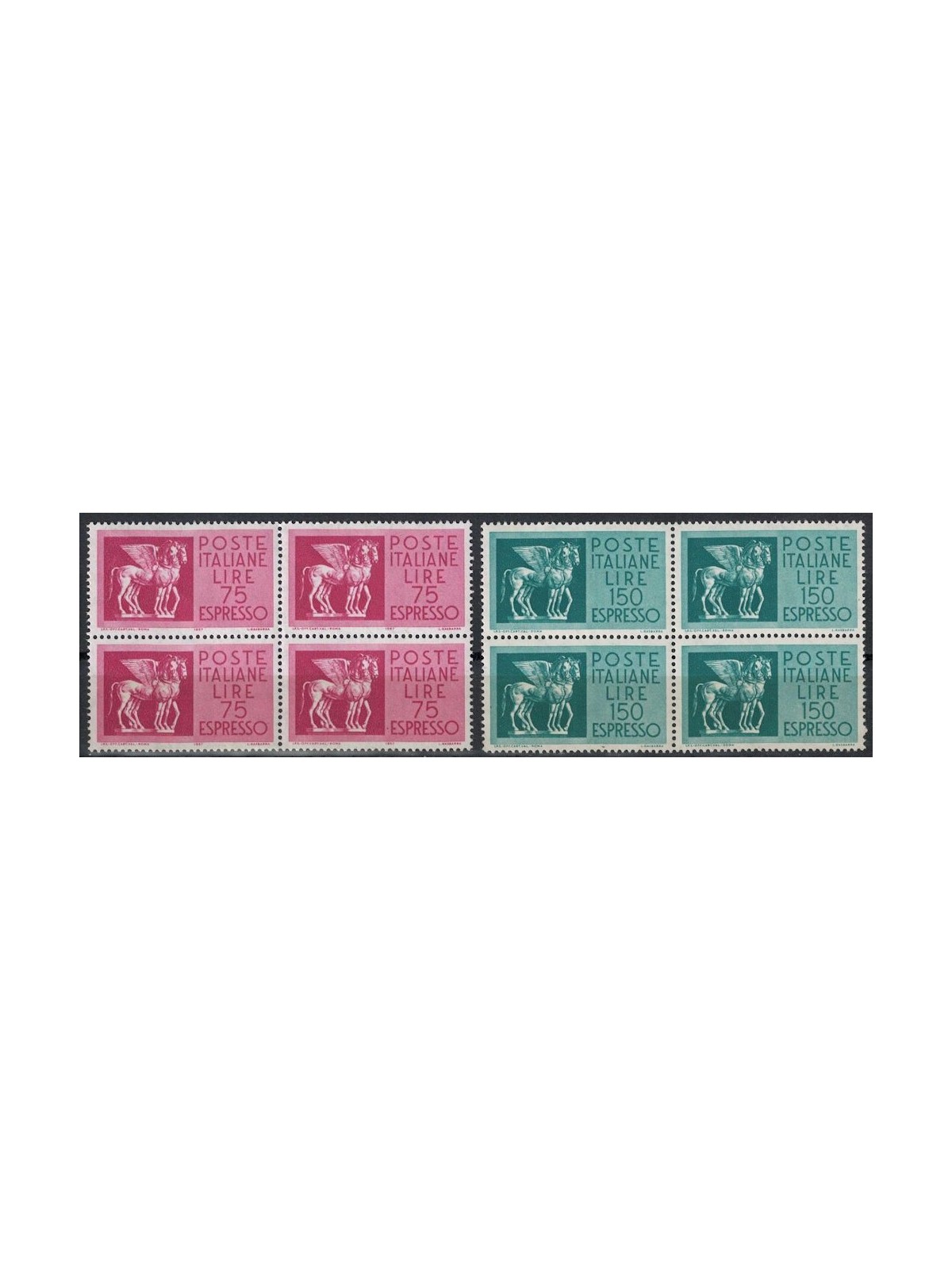 ITALIA 1958-66 Espressi (in quartina) 2v MNH**