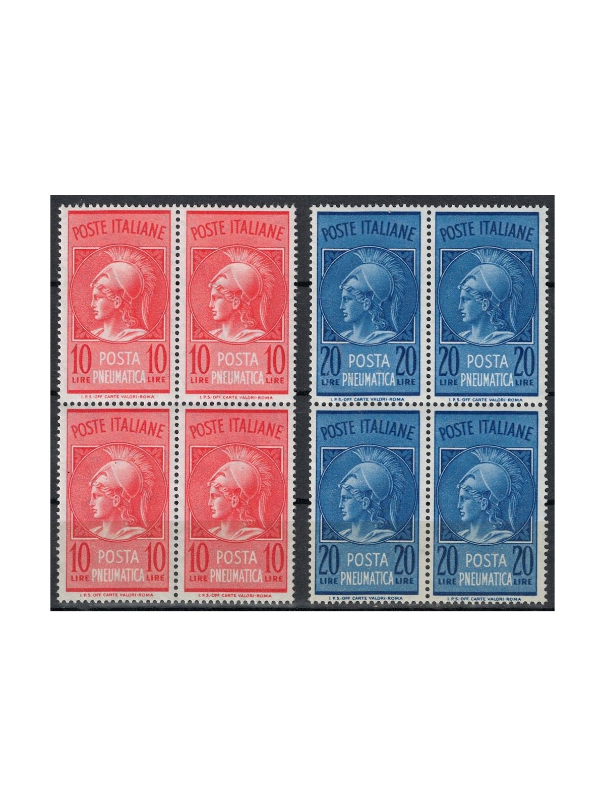 ITALIA 1958-66 Posta pneumatica (in quartina) 2v MNH**