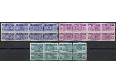 ITALY 1958 Concessionary parcels (in block of four) 3v MNH**