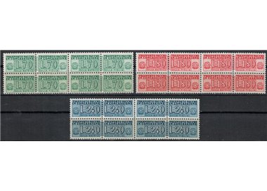 ITALIA 1966 Pacchi in concessione (in quartina) 3v MNH**