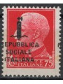 ITALY RSI 1944 Variety 75c Imperial (overprint strong moved) MH*