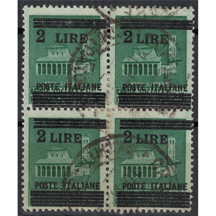 ITALY LIEUTENANCY 1945 Variety 2£ Monuments (space between 2 and LIRE) us