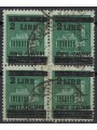ITALIA LUOGOTENENZA 1945 Varietà 2£ Monumenti (spazio tra 2 e LIRE) us