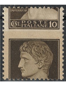 ITALIA LUOGOTENENZA 1945 Varietà 10c Imperiale (dent. fort. spostata) MH*