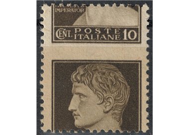 ITALIA LUOGOTENENZA 1945 Varietà 10c Imperiale (dent. fort. spostata) MH*
