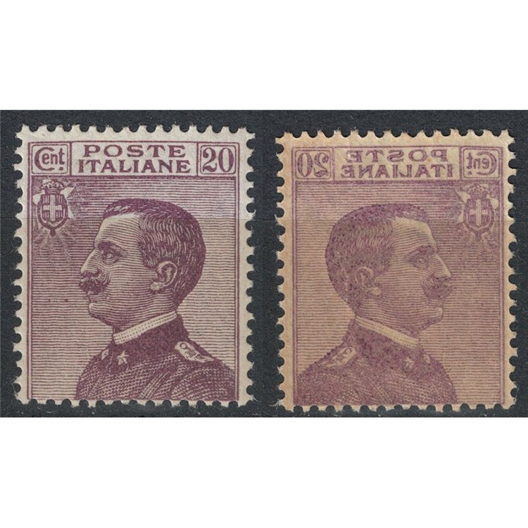 ITALY KINGDOM 1926 Variety 20c Michetti (decal) MNH**