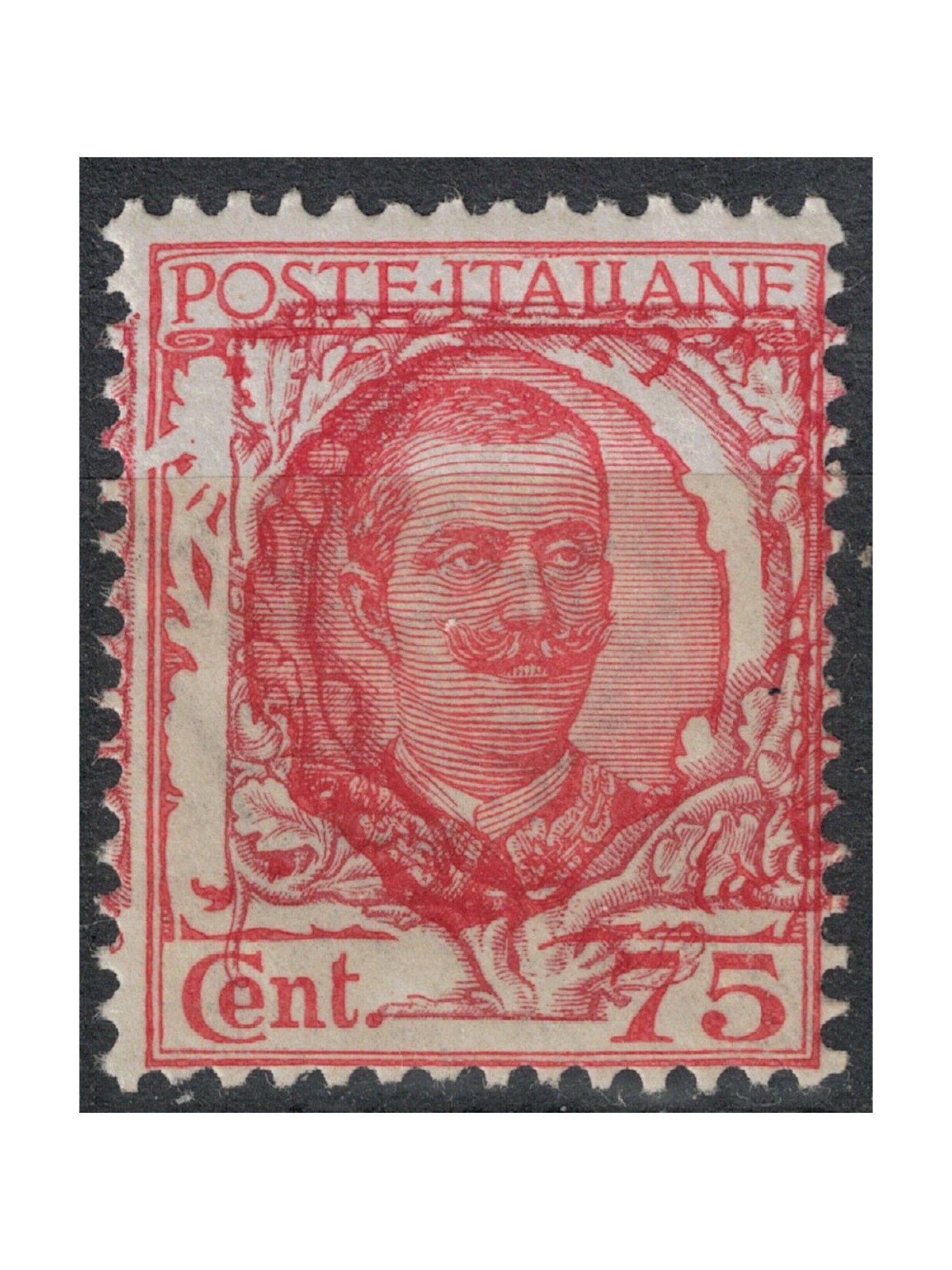 ITALY KINGDOM 1926 Variety 75c Floral (decorated with shifted motif) MNH**