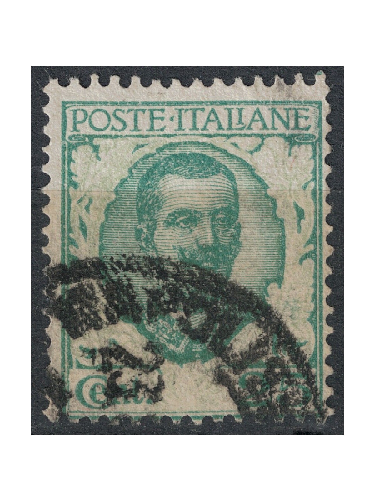 ITALY KINGDOM 1926 Variety 25c Floral (without ornament printing) us
