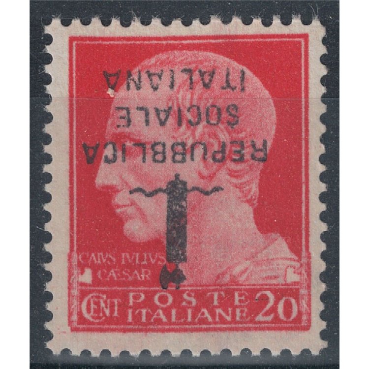 ITALIA RSI 1944 Varietà 20c Imperiale (soprastampa capovolta) MNH**
