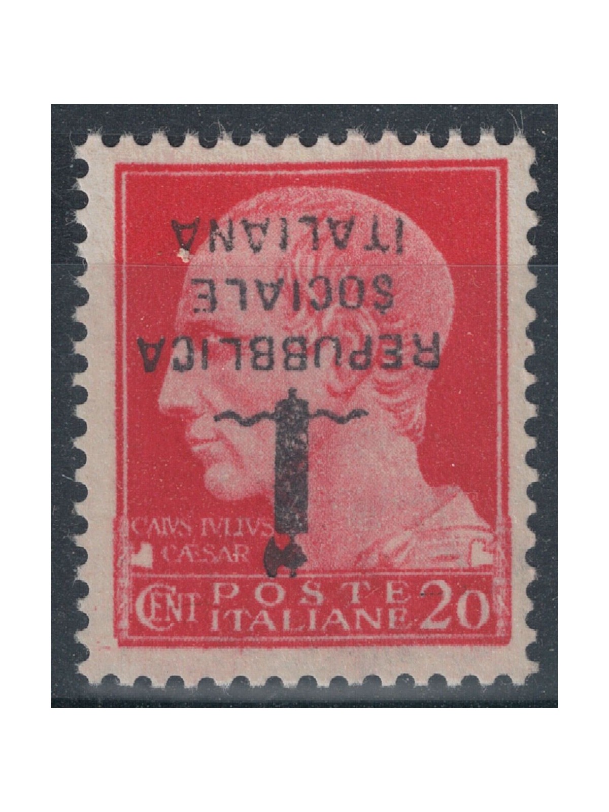 ITALIA RSI 1944 Varietà 20c Imperiale (soprastampa capovolta) MNH**